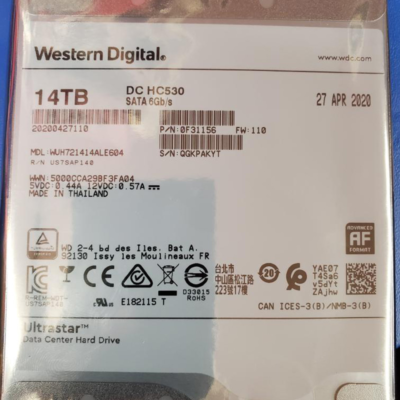 12T 10T 超 企业级硬盘 氦气盘 WUH721414ALE604 14T 西部数据 WD 12T 10T 超 企业级硬盘 氦气盘 WUH721414ALE604 14T 西部数据 WD