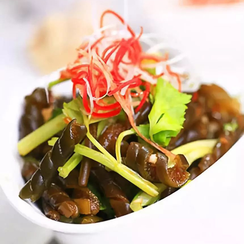 新鲜海茸丝海松茸干素食海龙筋海笋片海藻菜100克凉拌菜纯素干货 - 图2