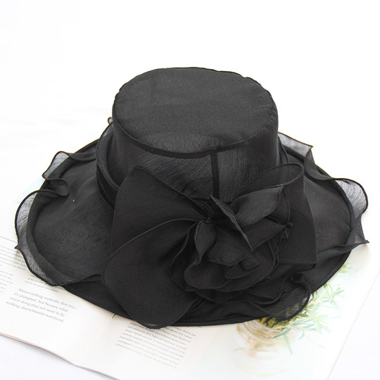 Sun hat flower mesh European and American lace sun hat