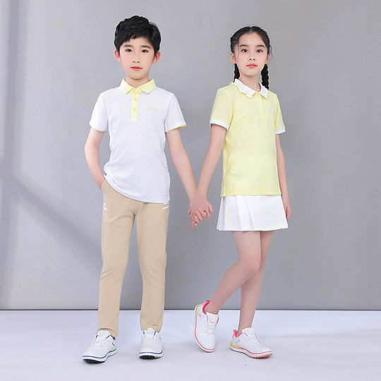 Golf children's short-sleeved POLO shirt quick-drying and breathable