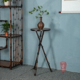 竹柒阁 Античная бамбуковая мебель для цветочного стола Новый китайский стиль в стиле стойки для хранения стойки балкон-дисплей напольная стойка цветочного горшка.