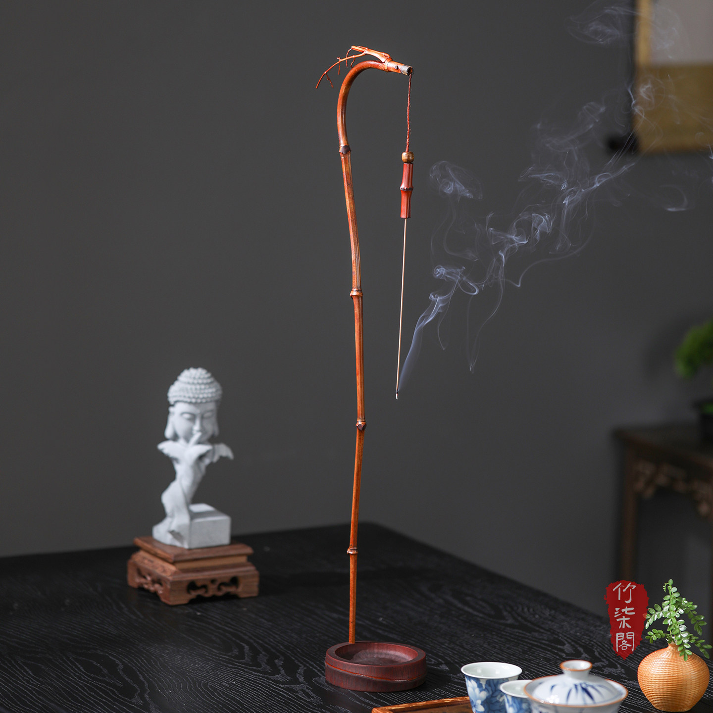 龙挂香架手工竹龙倒挂倒香竹子线香香插香炉龙头竹架香架龙衔摆件,淘宝优惠券,粉丝福利购,淘宝优惠卷