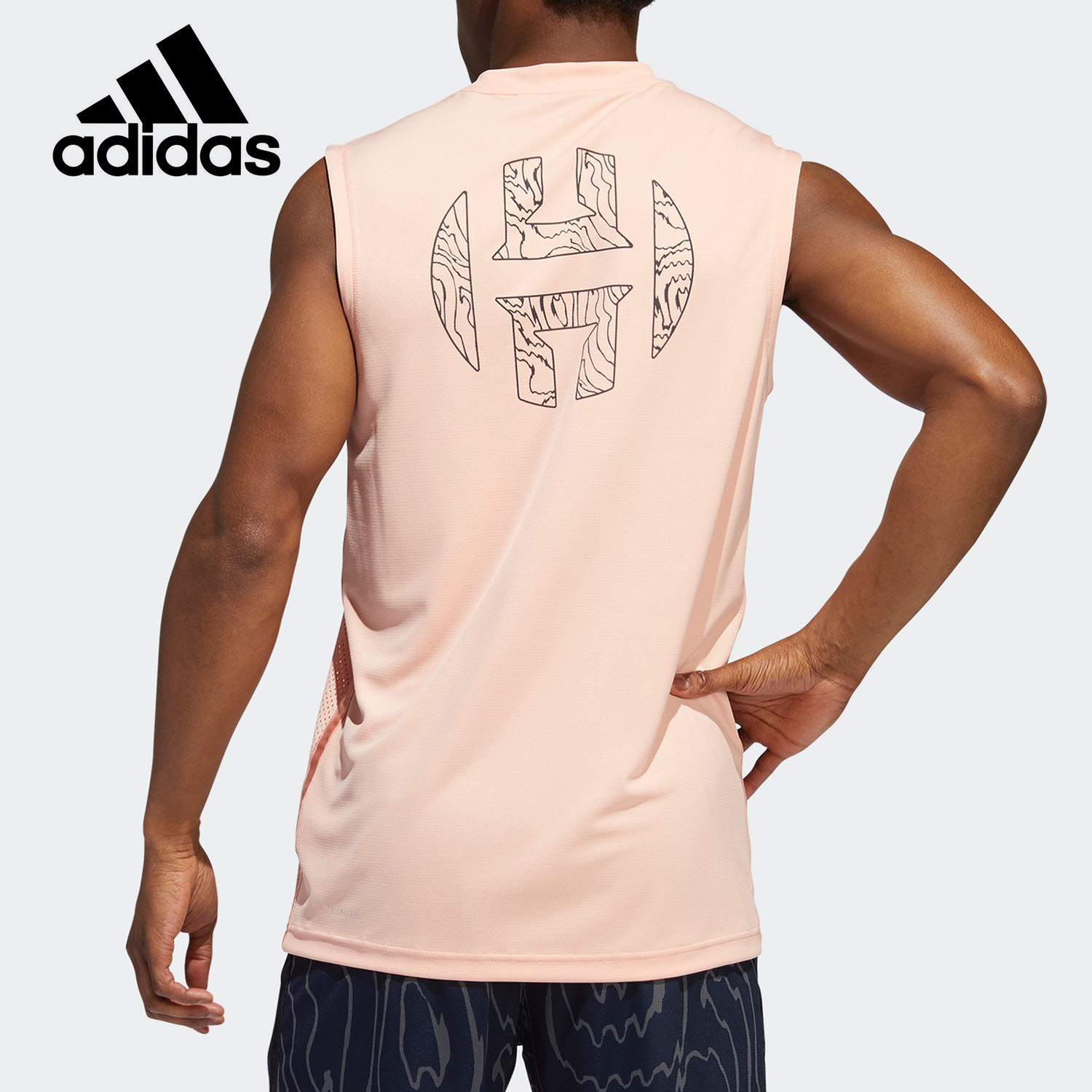 Adidas/阿迪达斯男士篮球运动宽松舒适训练透气休闲T恤背心ED5031-图1