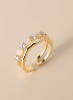 宝拉欧泊石通勤可爱复古轻奢