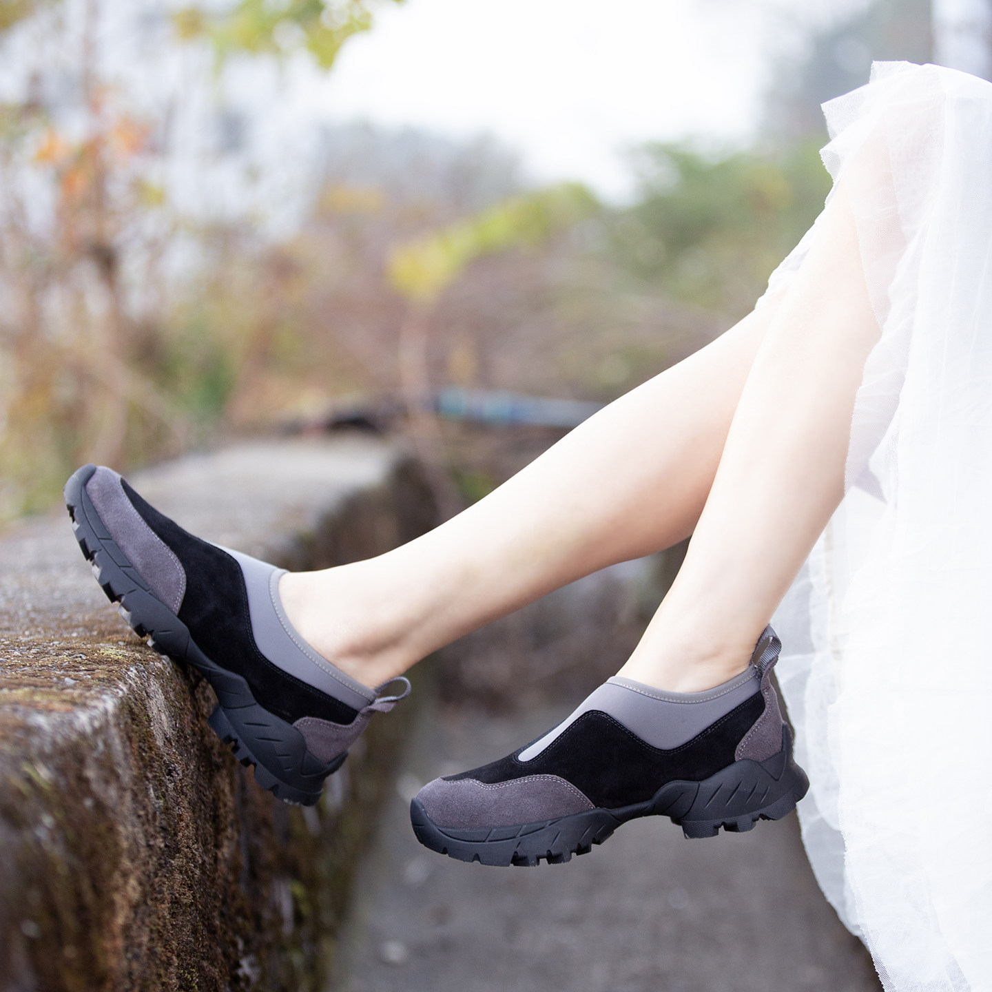 2026春秋新款休闲拼色乐福女圆头低跟深口单鞋舒适松紧口宽楦鞋子,淘宝优惠券,粉丝福利购,淘宝优惠卷