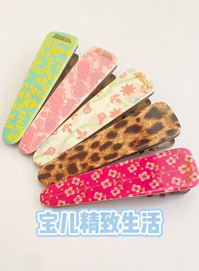 AZNAVOUR豹纹发夹鸭嘴夹