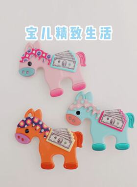 马年发饰马上有钱小马发夹
