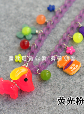 韩国饰品GRAIN de BEAUTE AZNAVOUR AZ正品 小狗花朵狗粮罐头项链