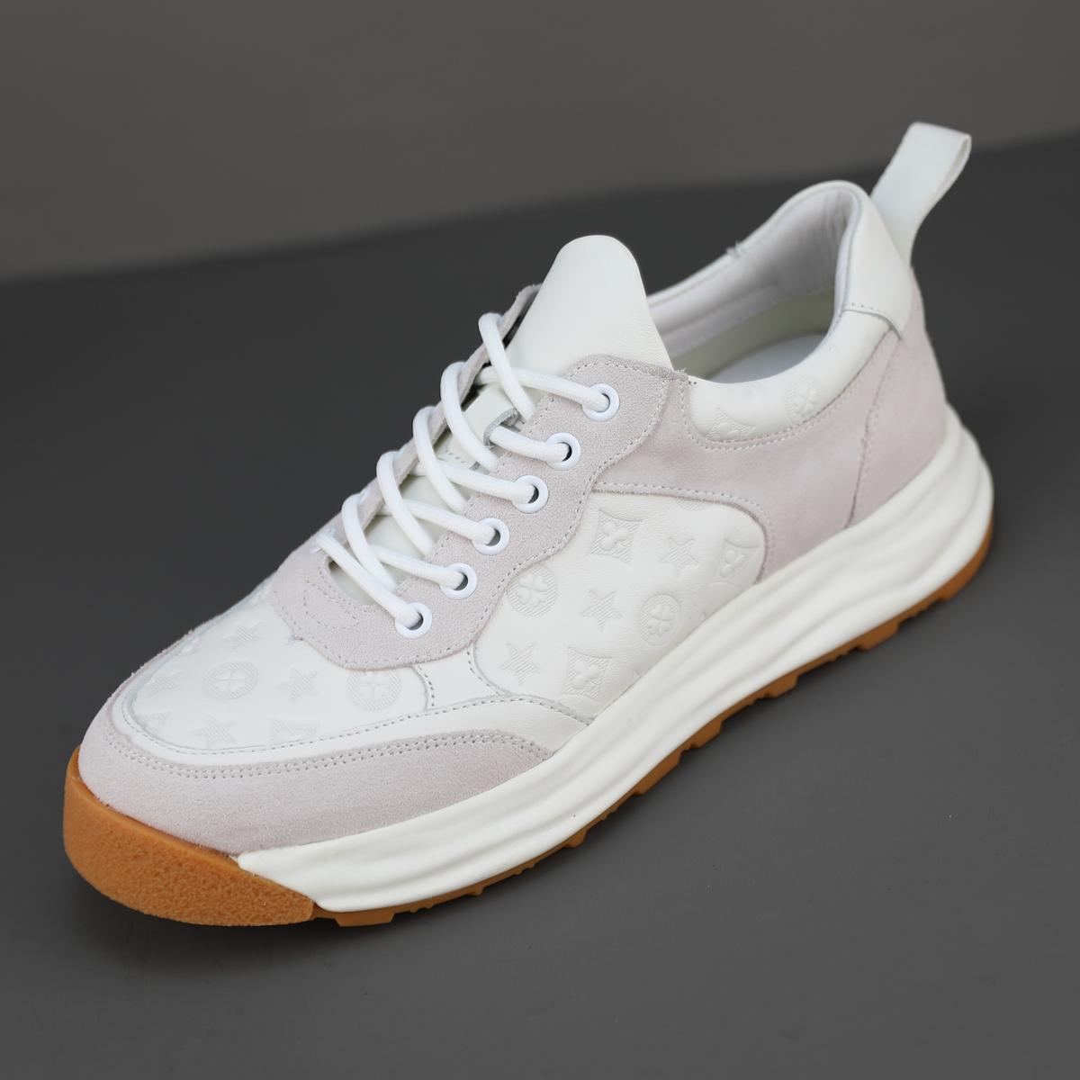 罕见高端真皮手工鞋广州真皮头层牛皮时尚百搭休闲运动鞋男德训鞋 - 图2