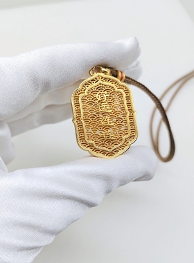 小红书推荐古法镂空好运连连吊坠国潮新中式编绳项链久不掉色送礼