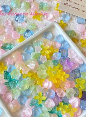 超Q果汁软糖系列玻璃琉璃散珠diy手工串珠项链手链耳环饰品配件