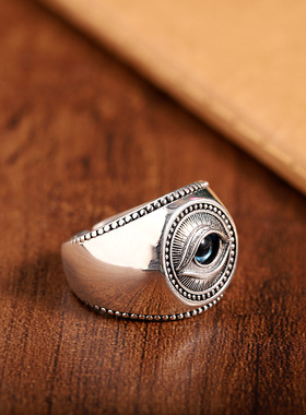 男女S925银欧美风全视之眼戒指
