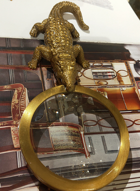 放大镜茱莉安纯铜欧式办公室鳄鱼