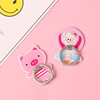 Creative piggy personality strong three-dimensional male and female ring buckle