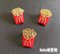 McDonalds badges pins McDonalds fries brooch brooch badge PIN gold friar silk scarf clasp commemorative badge