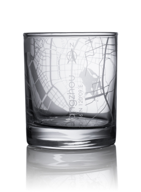 上海杭州城市威士忌玻璃杯