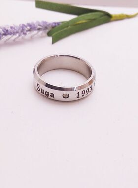 bts防弹少年团集体钛钢戒指