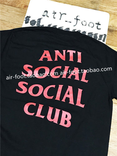 ANTI SOCIAL SOCIAL CLUB LOGO TEE流行短袖T恤ASSC汗衫红色中国 - 图1