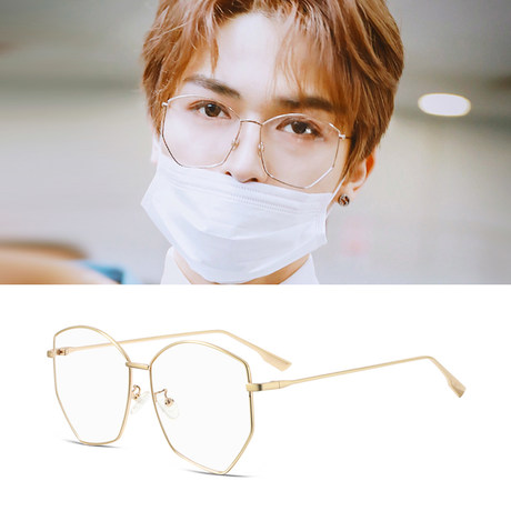 Net Red Polygonal Round Face Glasses Female Korean Version Of The Trendy Retro Harajuku Style Glasses