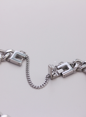 不褪色时尚欧美风个性手链嘻哈风金属粗链条简约大气手饰潮酷手环