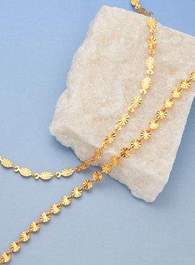 【DASEIN】欧美轻奢小众纯欲辣妹潮酷风高质高颜钛钢压纹圆片腰链