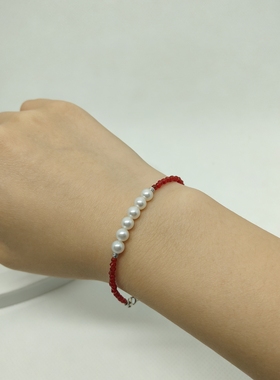 2026新款红珠淡水珍珠手链
