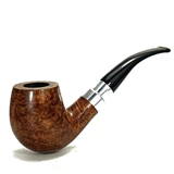 Итальянский импорт трубопроводов ручной работы старой модной мужской твердой дерева Большой труба двойной серебряный круг толстой стены