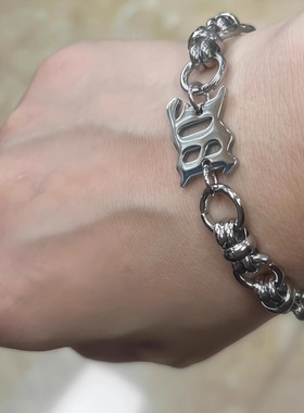 美作原创MAJOR 手工编织男女手链小众朋克风轻奢钛钢手饰