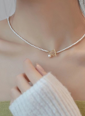 淡水珍珠女高亮近无瑕项链