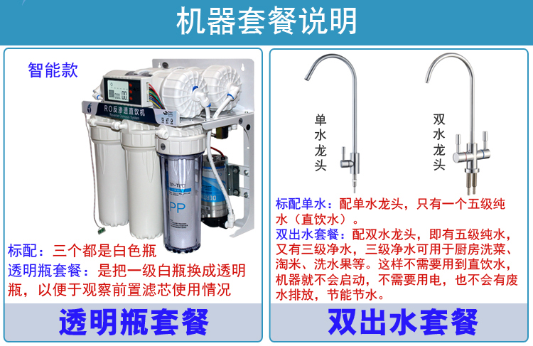 800G净水器大流量家用RO反渗透纯水机1600直饮水族DI商用奶茶双膜 - 图1