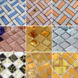 Самоклеющаяся стеклянная мозаика на стену, зеркальный эффект, «сделай сам»