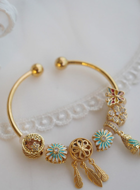 夏日清新兔子手链手绳3d硬金diy