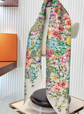 春秋新款90cm丝巾花鸟动物印花女斜纹大方巾旅游百搭披肩多款