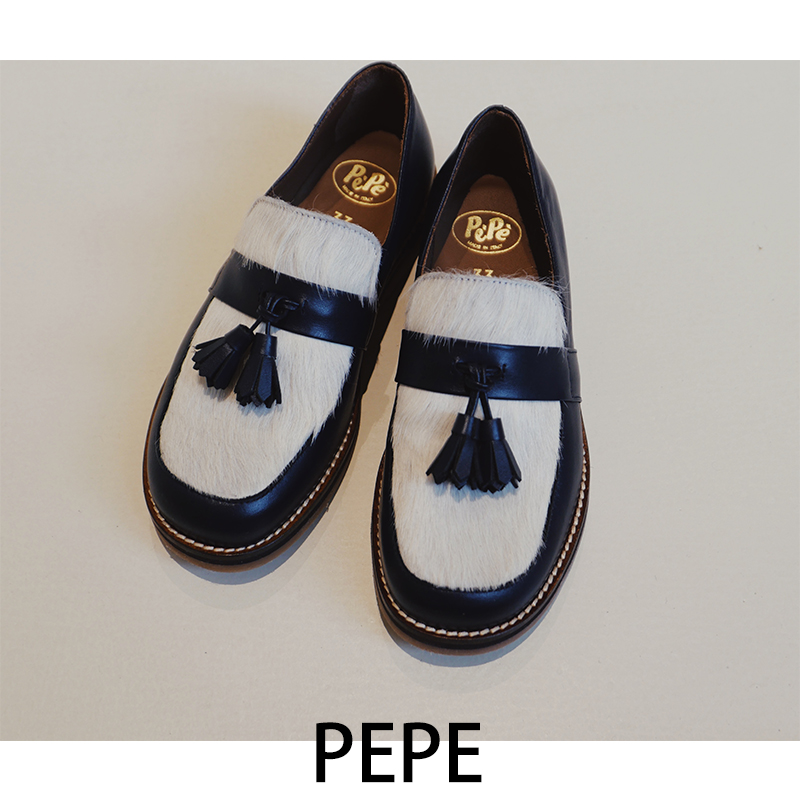 55 雯的店【现货】PEPE  儿童拼接牛皮乐福鞋亲子款 - 图0