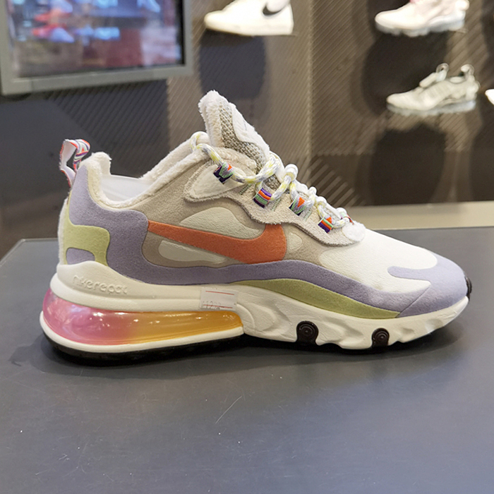 NIKE耐克女 AIR MAX REACT 270气垫缓震休闲运动跑步鞋DC3276-101-图1