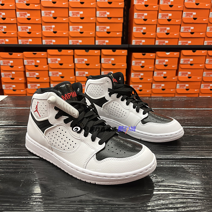 NIKE耐克男Air Jordan黑红扣碎高帮防滑耐磨场地篮球鞋AR3762-006-图2