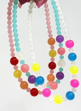 AZ饰品日韩果冻色圆球