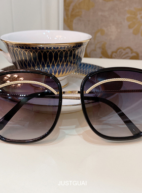 韩版复古粉色渐变色防紫外线墨镜