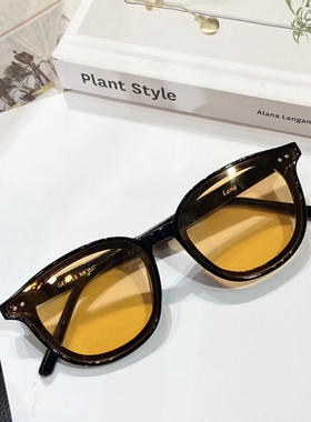 潮人小框墨镜男士浅色嘻哈韩版