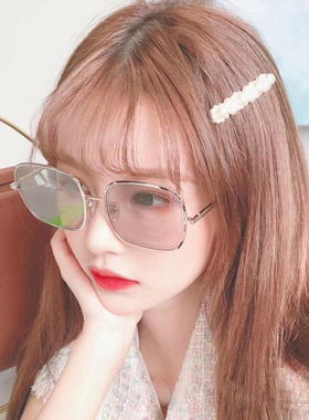 圆脸显瘦方框配近视时尚风太阳镜