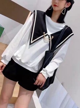 春夏秋披肩假领子女外搭装饰海军风大领子ⅴ领披肩领马甲