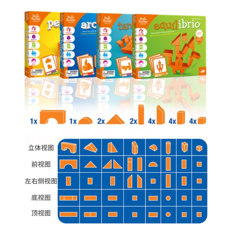 Foxmind天才建筑师积木玩具平衡拼接空间大师4-8岁六一儿童节礼物 - 图1