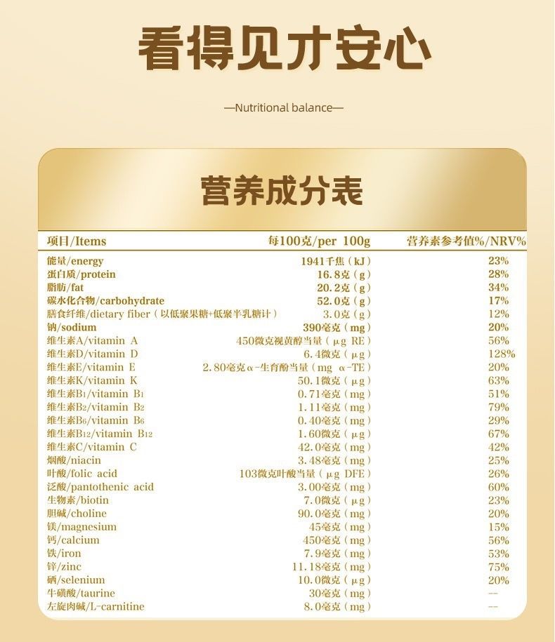 赖氨酸24年产宜品臻高儿童成长奶粉3567岁以上独立包装袋400g二盒 - 图1