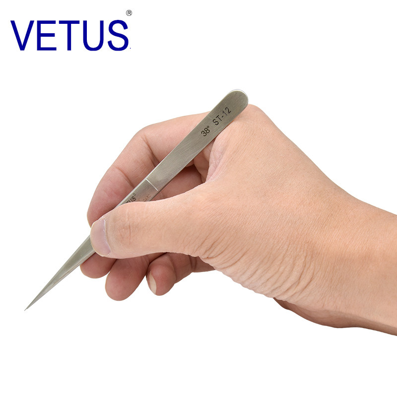 Stainless steel tweezers bird's nest hair picking VETUS repair
