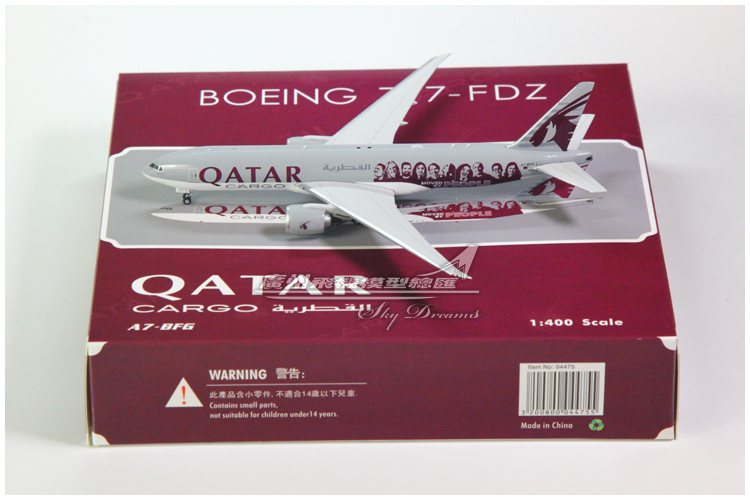 Phoenix 04475卡塔尔航空波音 B777-200 A7-BFG货运 1:400-图3