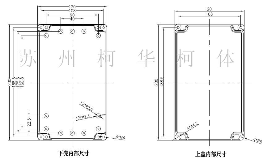 塑料壳体 安防监控电源接线盒 仪表塑料外壳防水盒F1:200*120*75 - 图1