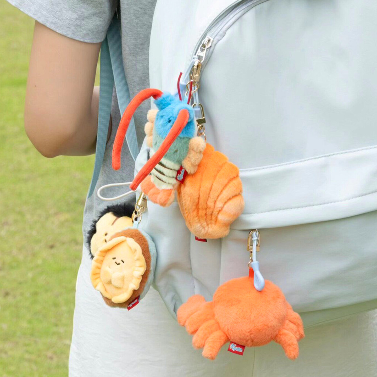 可爱小海鲜毛绒小挂件扇贝生蚝钥匙扣包包挂饰创意玩偶送女生礼物,淘宝优惠券,粉丝福利购,淘宝优惠卷