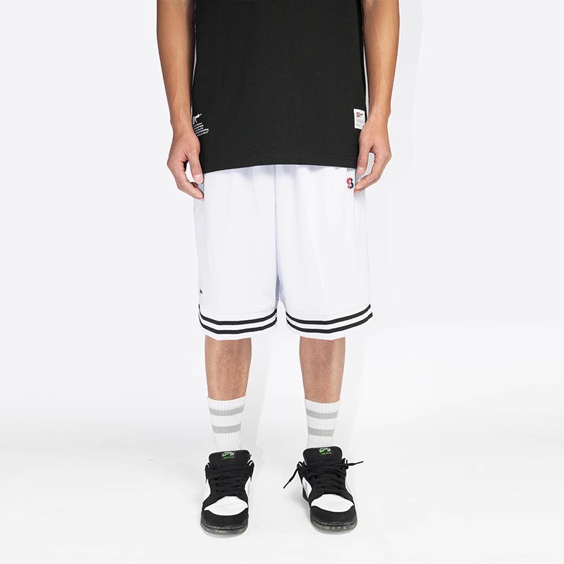 【SIMOK官方店】这就是灌篮同款路人王短裤复古双层网条纹篮球裤-图2