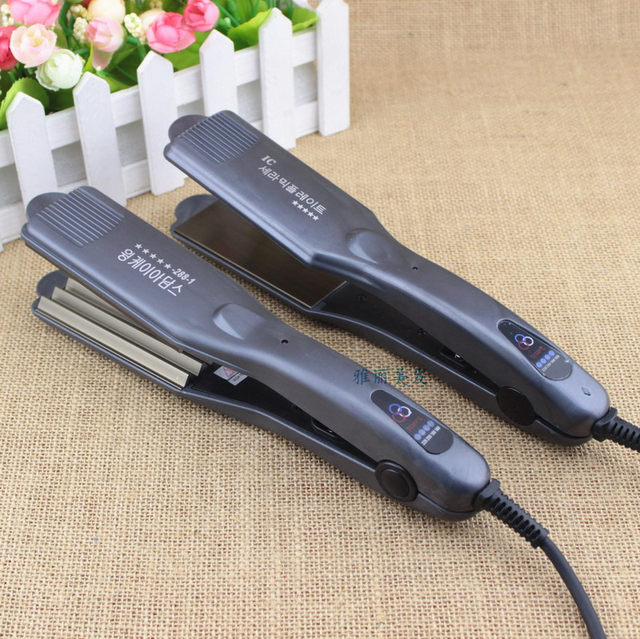 Professional temperature-adjusting carbon steel ion iron hair straightener corn silk wave fluffy splint hair salon hair iron electric splint