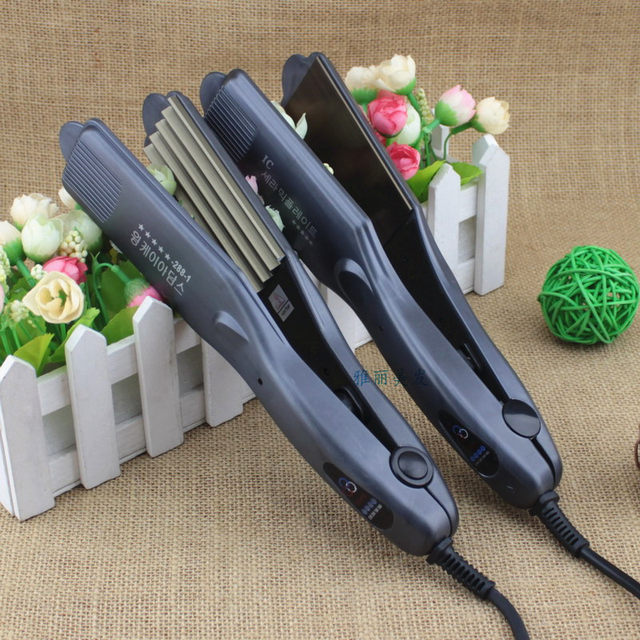 Professional temperature-adjusting carbon steel ion iron hair straightener corn silk wave fluffy splint hair salon hair iron electric splint